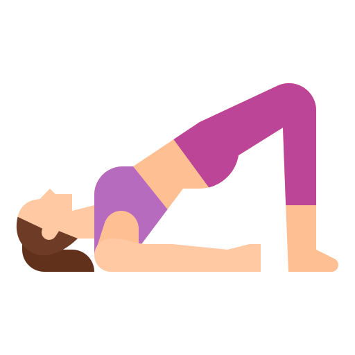 woman yoga bridge