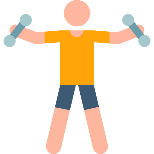 a person lifting dumbbells