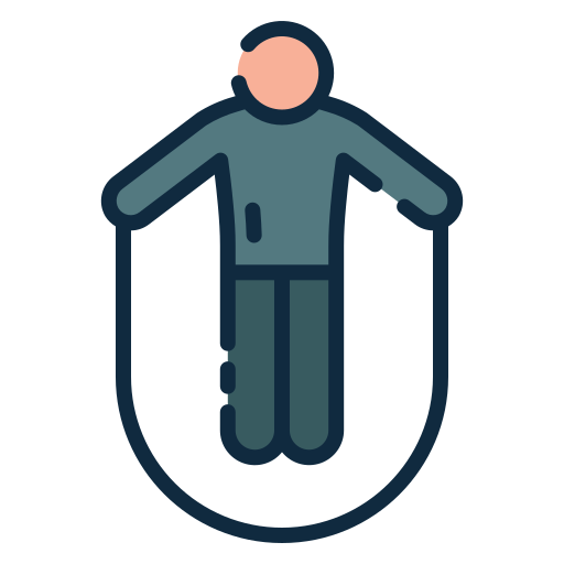 person jumping rope outdoors